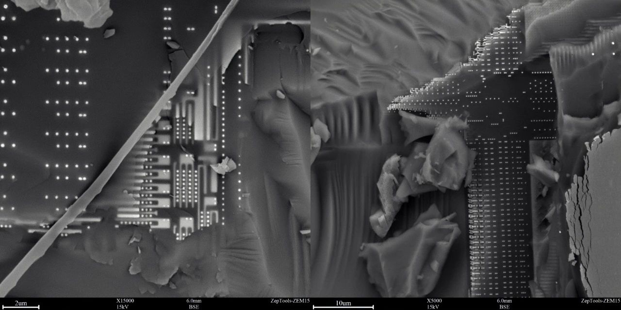 光刻后的硅片表征图